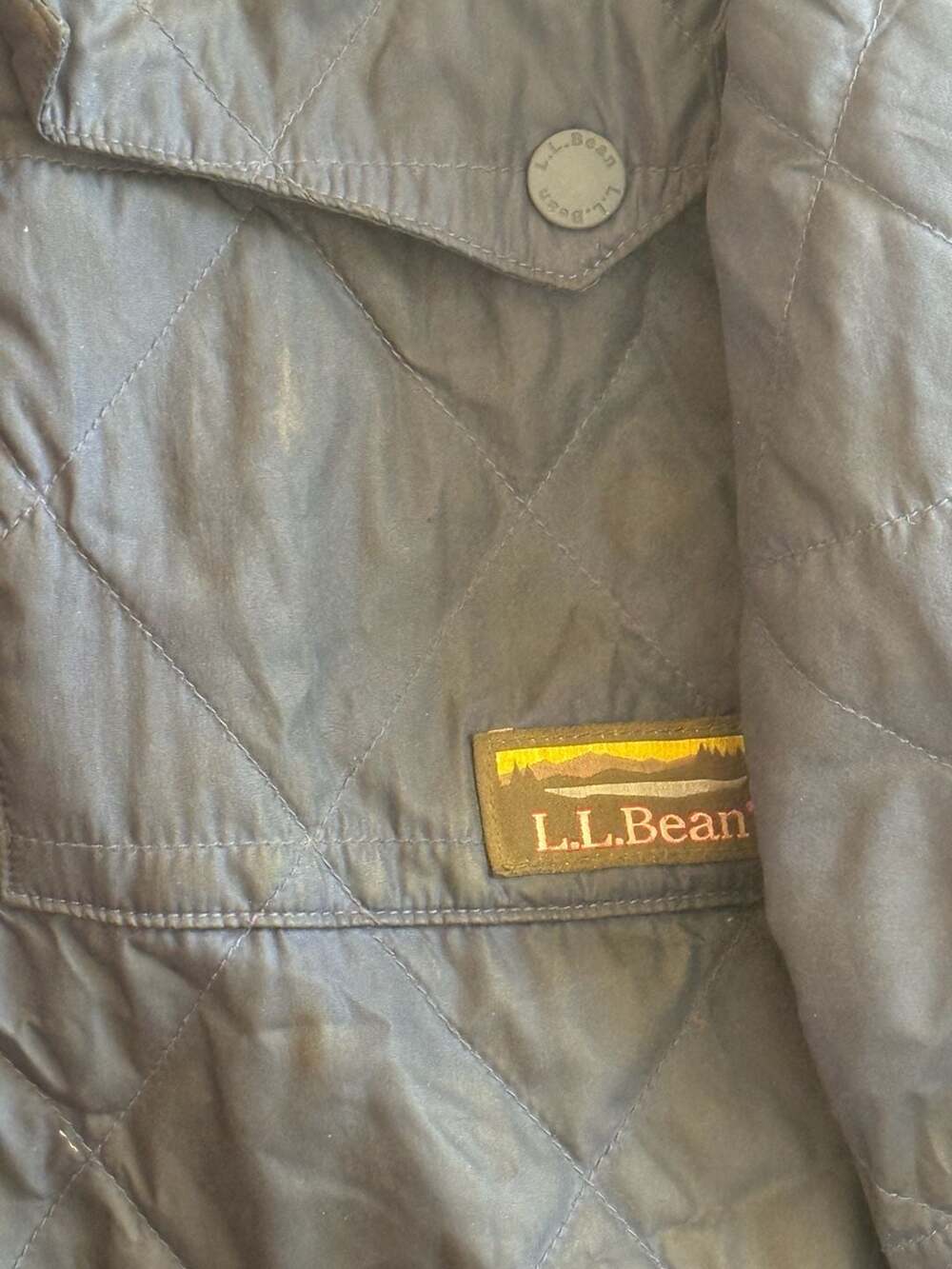 L.L.Bean Men's Quilted Jacket Navy Blue Medium Regular Item ID 517286